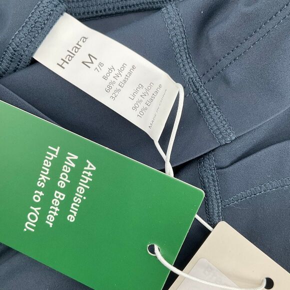 NWT Halara Indigo UltraSculpt SoCinched High Waisted Scrunch 7/8 Leggings Medium - Picture 11 of 12